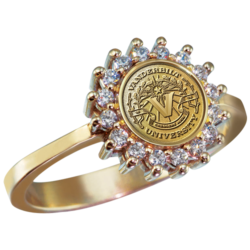 Vanderbilt University Women s Ladies Fashion Ring with Diamonds